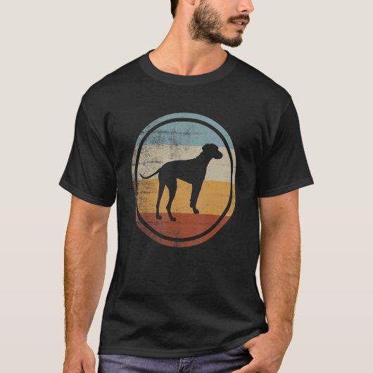 レトロヴィンテージドググレートダン Tシャツ (正面)