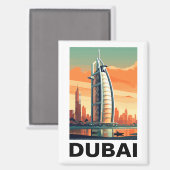 レトロヴィンテージドバイUAE旅行 マグネット (正面/裏面)