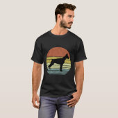レトロヴィンテージドバーマンシルエット Tシャツ (正面フル)