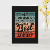 レトロヴィンテージドラマー誕生日 威厳がある カード (黄色い花)