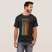 レトロヴィンテージドラムスティック Tシャツ (正面フル)