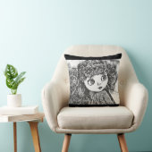 レトロヴィンテージドールグランジアートかわいいおもしろいボホスタイル クッション (椅子)