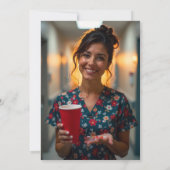 レトロヴィンテージナース卒業写真 案内状 (裏面)