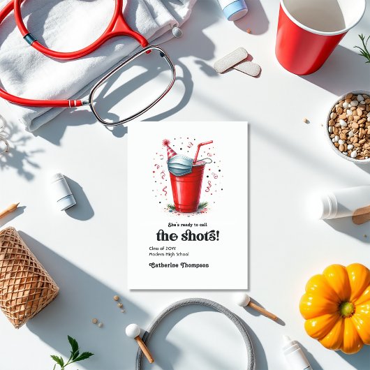 レトロヴィンテージナース卒業写真 案内状