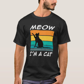 レトロヴィンテージニャー猫おもしろいの衣装 Tシャツ