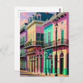 レトロヴィンテージニューオーリンズルイジアナ ポストカード (正面/裏面)