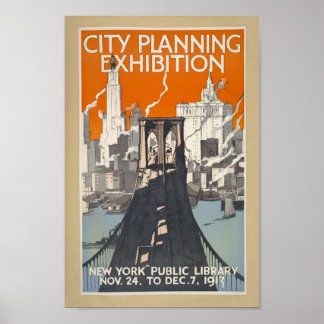 レトロヴィンテージニューヨークブリッジ ポスター