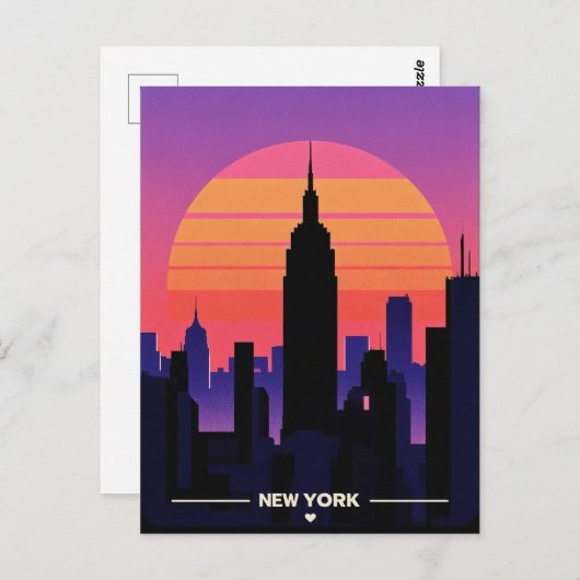 レトロヴィンテージニューヨーク ポストカード (正面/裏面)