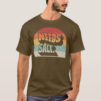 レトロヴィンテージニーズ塩おもしろい料理シェフ Tシャツ