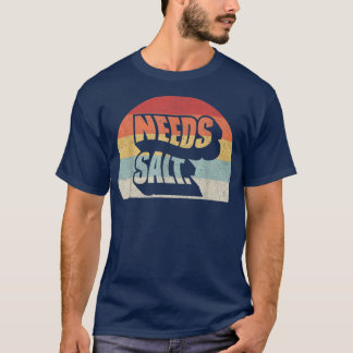 レトロヴィンテージニーズ塩おもしろい料理シェフ Tシャツ