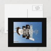 レトロヴィンテージネオン標識。 ポストカード (正面/裏面)