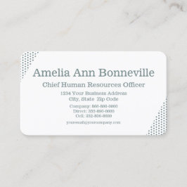 レトロヴィンテージノスタルジックグリーン水玉模様 名刺