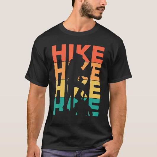 レトロヴィンテージハイキング用ハイカー&登山 Tシャツ (正面)