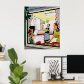 レトロヴィンテージハウスデコールポスター ポスター (ホームオフィス)