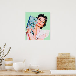 レトロヴィンテージハウス妻キッチンデコのポスター ポスター