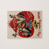 レトロヴィンテージハウディパードナーバレンタインデー ジグソーパズル (横)