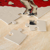 レトロヴィンテージハウディパードナーバレンタインデー ジグソーパズル (側面)