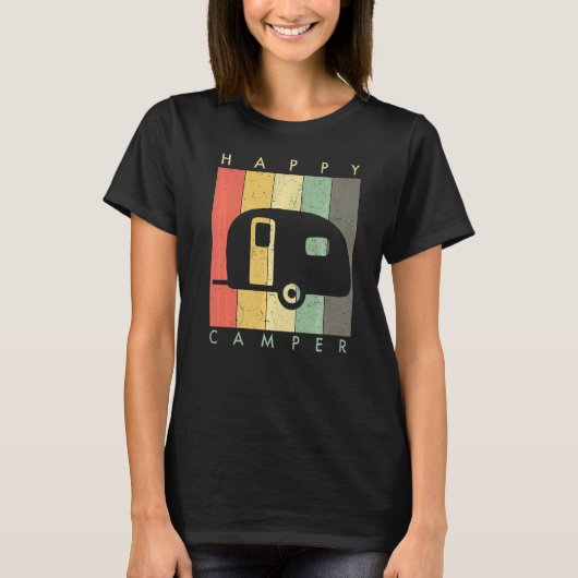 レトロヴィンテージハッピーキャンパー Tシャツ (正面)