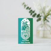 レトロヴィンテージハッピーレディーメイドクリーニングサービス 名刺 (スタンド正面)