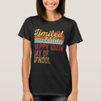 レトロヴィンテージハッピー100th学校の日先生10 tシャツ