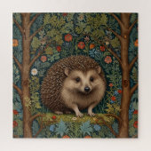 レトロヴィンテージハリネズミ森林植物学 ジグソーパズル (縦)