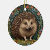 レトロヴィンテージハリネズミ森林植物学 セラミックオーナメント (左)