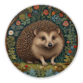 レトロヴィンテージハリネズミ森林植物学 セラミックノブ (正面)