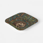 レトロヴィンテージハリネズミ森林植物学 ペーパープレート (傾斜あり)