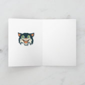 レトロヴィンテージハロウィンキャット カード (内部)