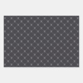 レトロヴィンテージハロウィンパターンシュガースカル ラッピングペーパーシート (正面2)