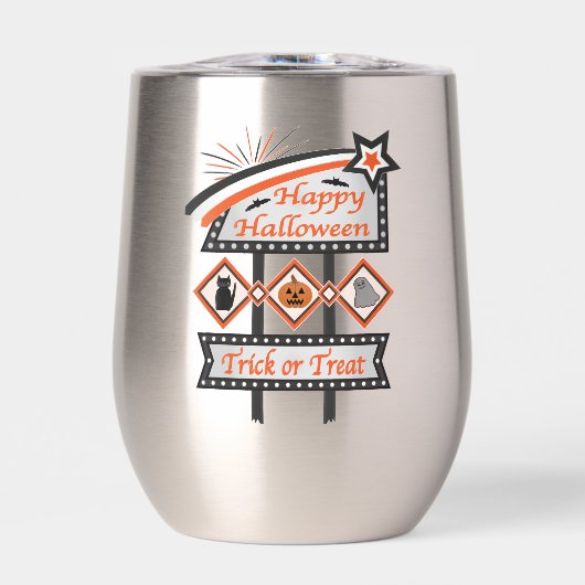 レトロヴィンテージハロウィーンサイン – トリックまたはトリート (正面)