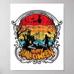 レトロヴィンテージハロウィーン – ヴィンテージハロウィーン ポスター