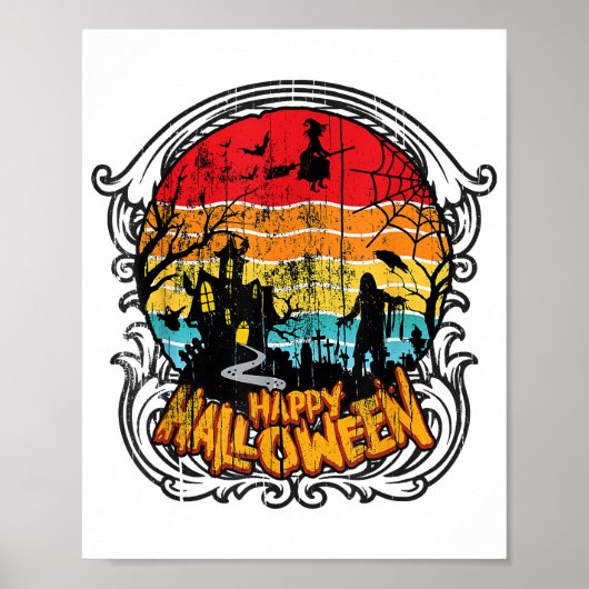 レトロヴィンテージハロウィーン – ヴィンテージハロウィーン ポスター (正面)