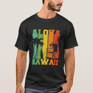 レトロヴィンテージハワイアン男性へSアンドウーマンアロハH Tシャツ