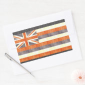 レトロヴィンテージハワイ州旗 長方形シール (封筒)