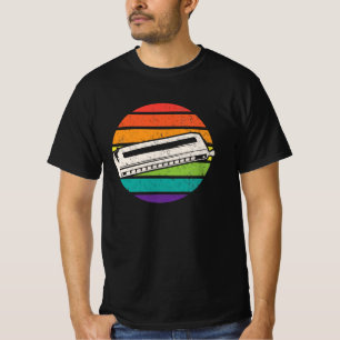 レトロヴィンテージハーモニカマウス楽器 Tシャツ