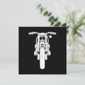 レトロヴィンテージバイク私は私のバイクが大好き サンキューカード (スタンド正面)