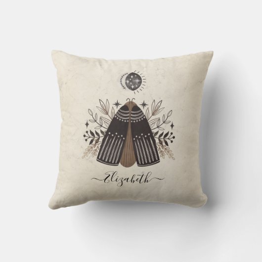 レトロヴィンテージバタフライモス クッション (裏面)