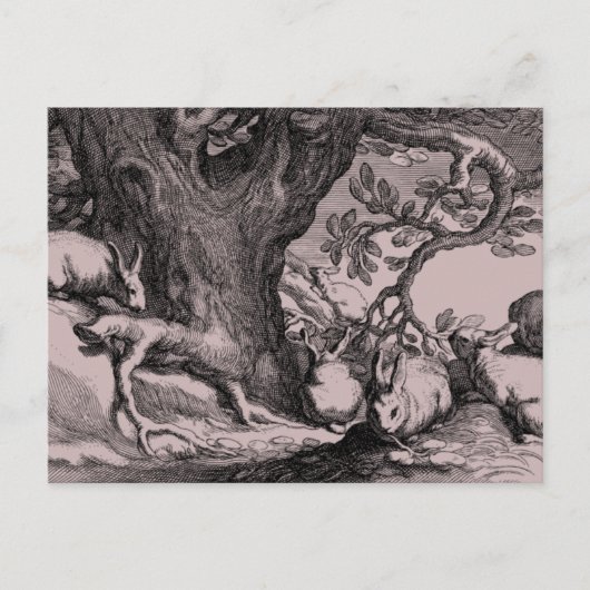 レトロヴィンテージバニーラビット ポストカード (正面)