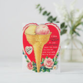 レトロヴィンテージバレンタインアイスクリーム シーズンポストカード (スタンド正面)