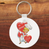 レトロヴィンテージバレンタインガールハイシュガー キーホルダー (正面)