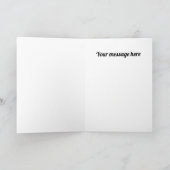 レトロヴィンテージバレンタインキャットホリデーカード シーズンカード (内部)