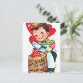 レトロヴィンテージバレンタインデンビュッチャーホリディハガキ シーズンポストカード (スタンド正面)