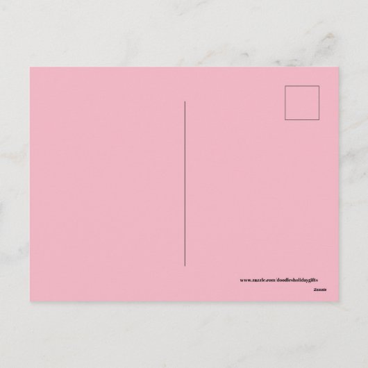 レトロヴィンテージバレンタインデースターバニーズホリデー シーズンポストカード (裏面)