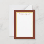 レトロヴィンテージバレンタインデー気持ち ノートカード (裏面)