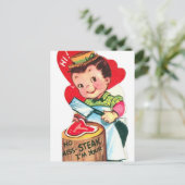 レトロヴィンテージバレンタインデー シーズンポストカード (スタンド正面)