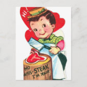 レトロヴィンテージバレンタインデー シーズンポストカード (正面)