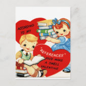 レトロヴィンテージバレンタインデー シーズンポストカード (正面)