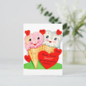 レトロヴィンテージバレンタインハガハガキ シーズンポストカード (スタンド正面)