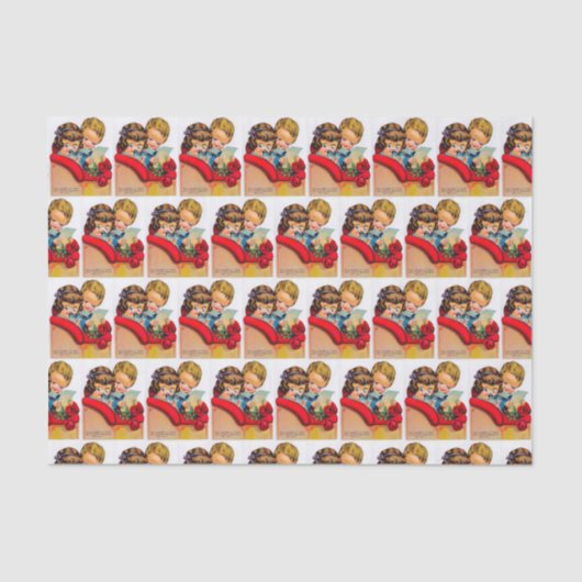 レトロヴィンテージバレンタインパーティー組織 薄葉紙 (正面)